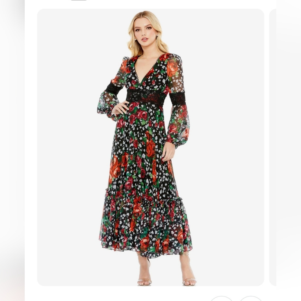 Mac Duggal floral dress